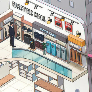 ENWEI 24 Chiếc [Mall Grid Series] Phòng Tập Gym Cửa Hàng Quần Áo Siêu Thị Điện Ảnh Phong Cảnh Dán Bộ Sưu Tập Sách Tạp Chí Thêu Sò Tiếp Liệu