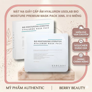 Mặt Nạ Hyaluronic Cấp Nước Tức Thì USOLAB Bio Moisture Hyaluron Premium Mask Pack 30ml