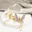 PNPIA- Di Chuyển Bướm Kẹp Tóc Cho Bé Gái Trẻ Em Lắc Di Chuyển Cánh Đầu Kẹp Nổ Kẹp Ngọc Trai sel Kẹp Tóc DIY Hợp Kim Phụ Kiện Tóc