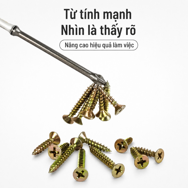 Bộ Mũi Vít Chống Trượt PH2 D2 - Chất Thép Hợp Kim Cứng, Từ Tính Mạnh, Bền Bỉ Cho Mọi Công Việc Khoan & Bắt Vít