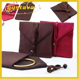 GUSTAVA 1 / 5 Túi đựng đồ trang sức, Túi đựng đồ trang sức nhung chống trầy xước chống trầy xước, Phong cách lật mềm mại Kết cấu mịn màng cổ điển Ngoại hình cổ điển Túi đựng đồ trang sức bằng vải Satin