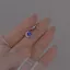 Series Bầu Trời Đầy Sao ~ Bông Tai Mini Xanh Niche Cao Cấp Phù Hợp Với Tính Khí Đơn Giản Bông Tai Aquamarine 6.16