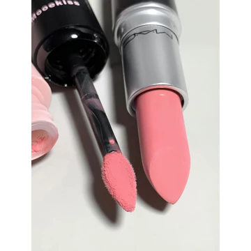 Hàn Quốc Thấp Bão Hòa Ngọt Đào Sữa Bột Mukeshi Son Môi Lip Glaze v07 Mềm Mại Hồng Đào Màu Tulip Son Môi Môi