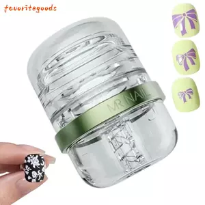 FAVORITEGOODS Kính thiên văn Viên nang Nail Art Stamper, Thiết kế kính thiên văn di động Công cụ chuyển móng tay nghệ thuật, Di động có nắp Silicone Jelly DIY Tấm in công cụ DIY Nail Art