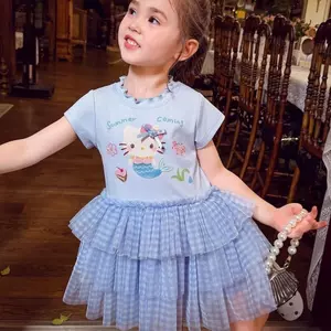 Váy công chúa siêu dễ thương in hình Kitty dễ thương mùa hè