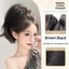 WEETW Thẳng Đuôi Ngựa Nối Dài, Móng Vuốt Kẹp Trong Ngắn Thanh Lịch Lộn Xộn Bun, Hợp Thời Trang Tổng Hợp Tự Nhiên Lông Tơ Đuôi Ngựa Tóc Mảnh Dành Cho Nữ