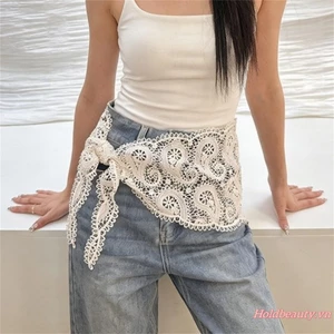Khăn quàng cổ nữ Thắt lưng thanh lịch có dây buộc cổ rỗng