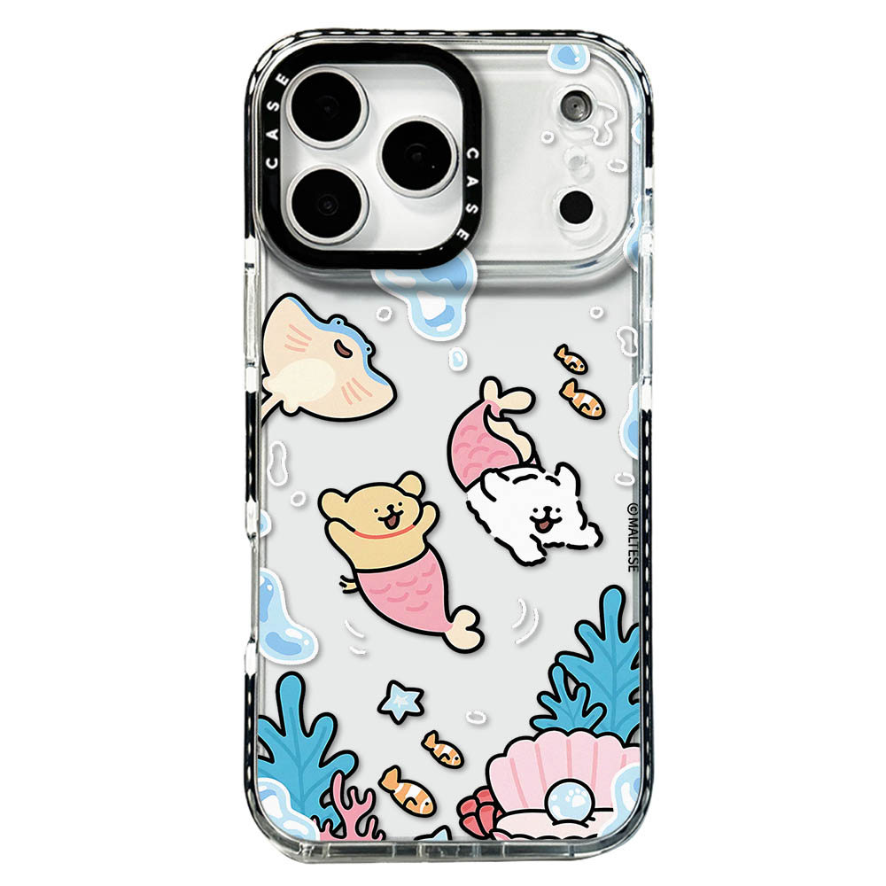 Ốp Điện Thoại Hình Chú Chó Nàng Tiên Cá Cho IPhone 17 Pro Max 17 16 Plus 15 Pro Max 14 13 12 11 Pro Max VETY