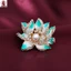 Men Peony Trâm Hợp Kim Kẽm Pin Với Kim Cương Giả Và Ngọc Trai Cho Sườn Xám