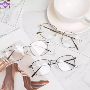 RTJIFSS Kính Vuông Nam Nữ Kim Loại Chăm Sóc Thị Lực Kính Quang Học