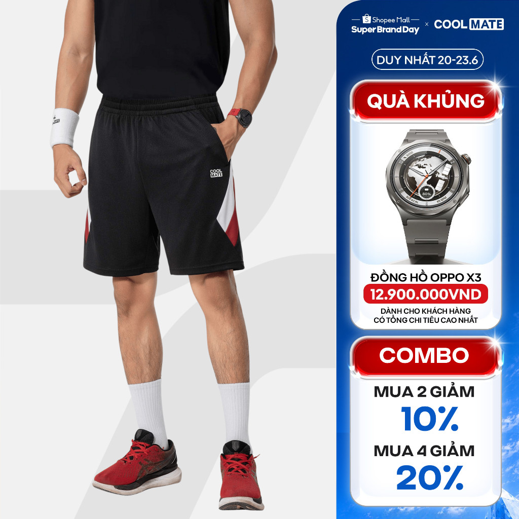 [MUA 4 GIẢM 20%]Quần short thể thao nam Teamwear Promax Flexline Active thấm hút nhanh khô thoáng khí Coolmate