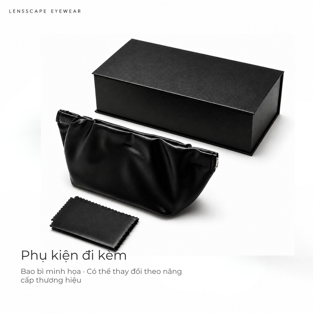 Kính mát phân cực nam dáng phi công vuông gọng nhôm magie nhẹ UV400