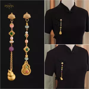 PNPIA- Phong Cách Cổ Xưa Eo Ngọc Trang Trí Eo Mặt Dây Chuyền Trung Quốc Hanfu Sườn Xám Treo sel Dây Xích Eo Mặt Dây Đầm Trang Trí Eo
