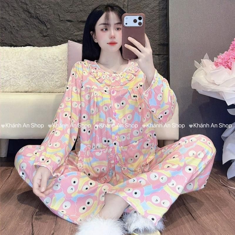 [ DEAL MỞ BÁN ] Hàng Mới Về KA107 Cao hơn 1m6 sẽ ngắn nên lên 1 size  - Đồ Bộ Tole Lanh Áo Cổ Tròn Phối Bèo Có Túi E17