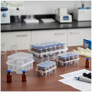 Hộp Bảo Quản Microtube YUUKII, Hộp Đựng Lọ Nhựa, Hộp Đựng Tủ Lạnh 3 / 5 / 7 / 10mL Có Thể Xếp Chồng 2 / 10 / 24 Khe Cắm Tủ Lạnh Hộp Đựng Tủ Lạnh
