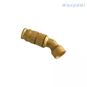 Vòi phun áp suất cao WANYEDI, Vòi phun sương có thể điều chỉnh bằng đồng, tầm xa hữu ích 45° Dụng cụ làm vườn phun tưới uốn cong
