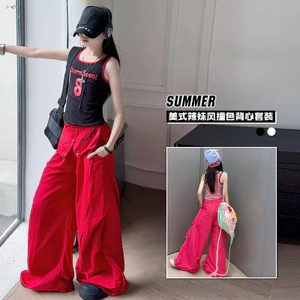 Áo Vest In Hình Số Bé Gái Mùa Hè Phong Cách Mới Trẻ Em Màu Sắc Tương Phản Cổ Tròn Slim fit Top