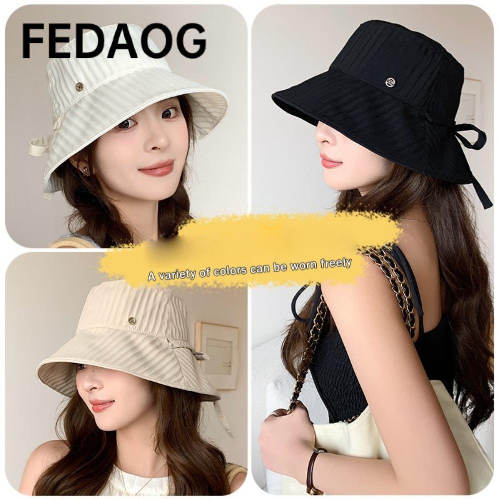 Mũ chống nắng FEDAOG, Mũ xô gấp chống tia cực tím, Mũ ngư dân nơ có thể điều chỉnh chống nắng Thể thao ngoài trời