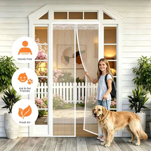 Mùa Hè Chống Muỗi Rèm Cửa Khối Từ Tính Tự Thấm Hút Rèm Chặn Rèm Lỗ Không Đục Lỗ Velcro Màn Hình Phân Vùng Cửa Chống Muỗi Màn Hình Cửa Sổ26062404