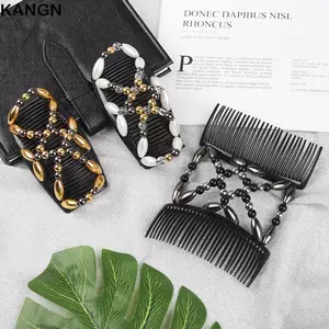 KANGN Magic Lược Tóc Bun Maker DIY Căng Đính Hạt Tóc