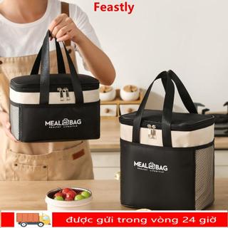 Túi đựng hộp cơm trưa FESTLY, Túi giữ nhiệt thực phẩm cách nhiệt bằng lá nhôm, Túi cách nhiệt dung tích lớn Dã ngoại