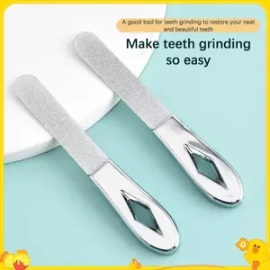 Thép không gỉ Răng Tập Tin Dụng Cụ Mài Răng Trí Tuệ Răng Giấy Nhám Sti Chỉnh Dụng Cụ Răng Căn Chỉnh Silvery
