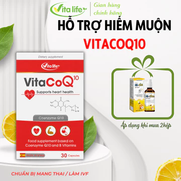 [[XH] VITA LIFE VITA COQ10 Viên Uống Coenzyme Q10 Hỗ Trợ Tốt Cho Tim Mạch, Giúp Tăng Cường Sức Khỏe