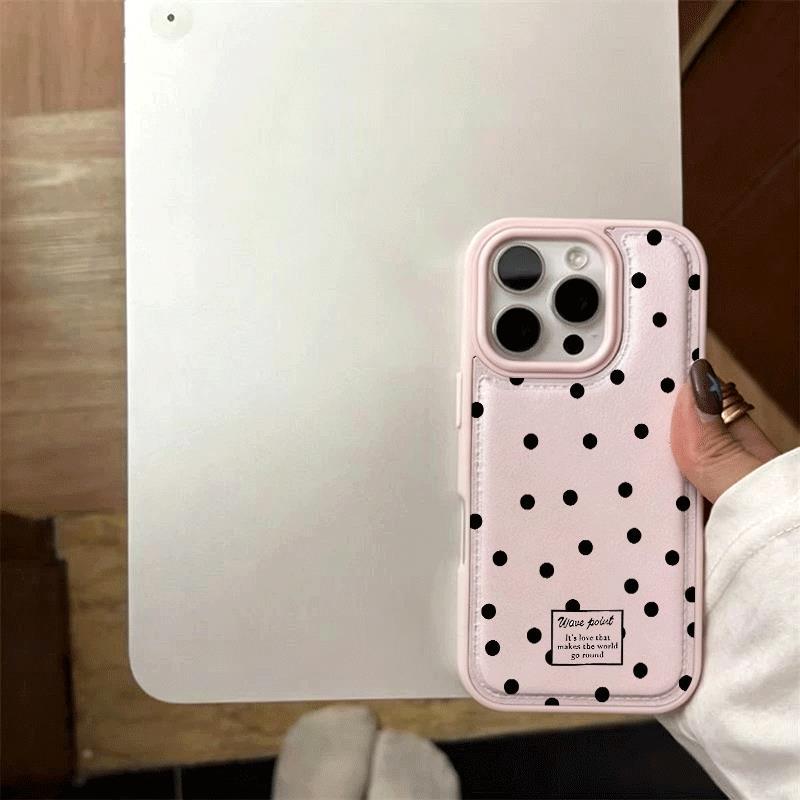 Ốp lưng chấm đen trắng cổ điển phù hợp với iPhone17promax 16/15/14/13/12