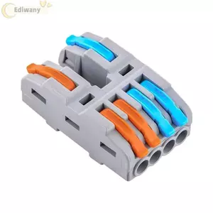 Đầu nối dây EDIWANY, Khối đầu cuối nhanh CMK 422 đa năng, Khối đầu cuối gia đình đòn bẩy 2 trong 4 / 6 / 8 Out