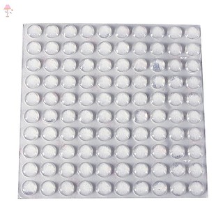 Bộ 100 nút silicon tự dán giúp chống va chạm cạnh cửa tủ tiện lợi