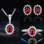 Bộ vòng cổ zircon chống phai màu phong cách tiệc cao cấp nhiều màu