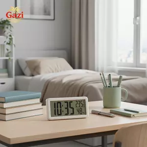 Áo choàng báo động kỹ thuật số tối giản Màn hình LED lớn Áo choàng bàn điện tử đơn giản cho phòng ngủ học tập Văn phòng tại nhà [VN]