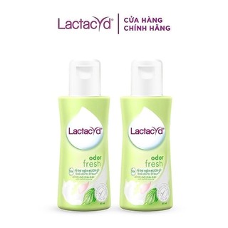 (Quà tặng Lactacyd) Bộ 2 chai Dung Dịch Vệ Sinh Phụ Nữ Lactacyd Odor Fresh 60ml/chai