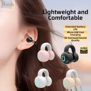 Tai nghe kẹp tai JVSUB, Tai nghe HiFi Stereo Extra Long Calls General Bluetooth 5.3, Tai nghe giảm tiếng ồn dẫn truyền xương Tai nghe giảm tiếng ồn cho