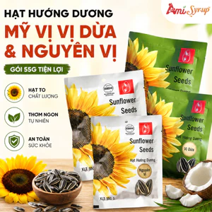 Hạt Hướng Dương Mỹ Vị Vị Dừa & Nguyên Vị 55g - Món Ăn Vặt Giòn Tan Ngon Miệng, Hạt Hướng Dương Chất Lượng Cao