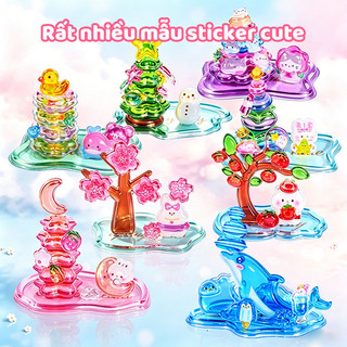Sticker 3D nổi xếp chồng hoạt hình dễ thương đồ chơi trẻ em trang trí sáng tạo quà tặng bé hot
