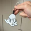 Vui Nhộn Kéo Chơi Trứng Mèo Móc Khóa Quà Tặng Sáng Tạo Trang Trí Nhà Cửa Xoay Túi Acrylic Mặt Dây Chuyền