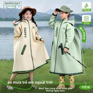 Áo mưa trẻ em EVA chống mưa bão dài toàn thân – áo mưa đi học có che balo chống thấm nước cho bé