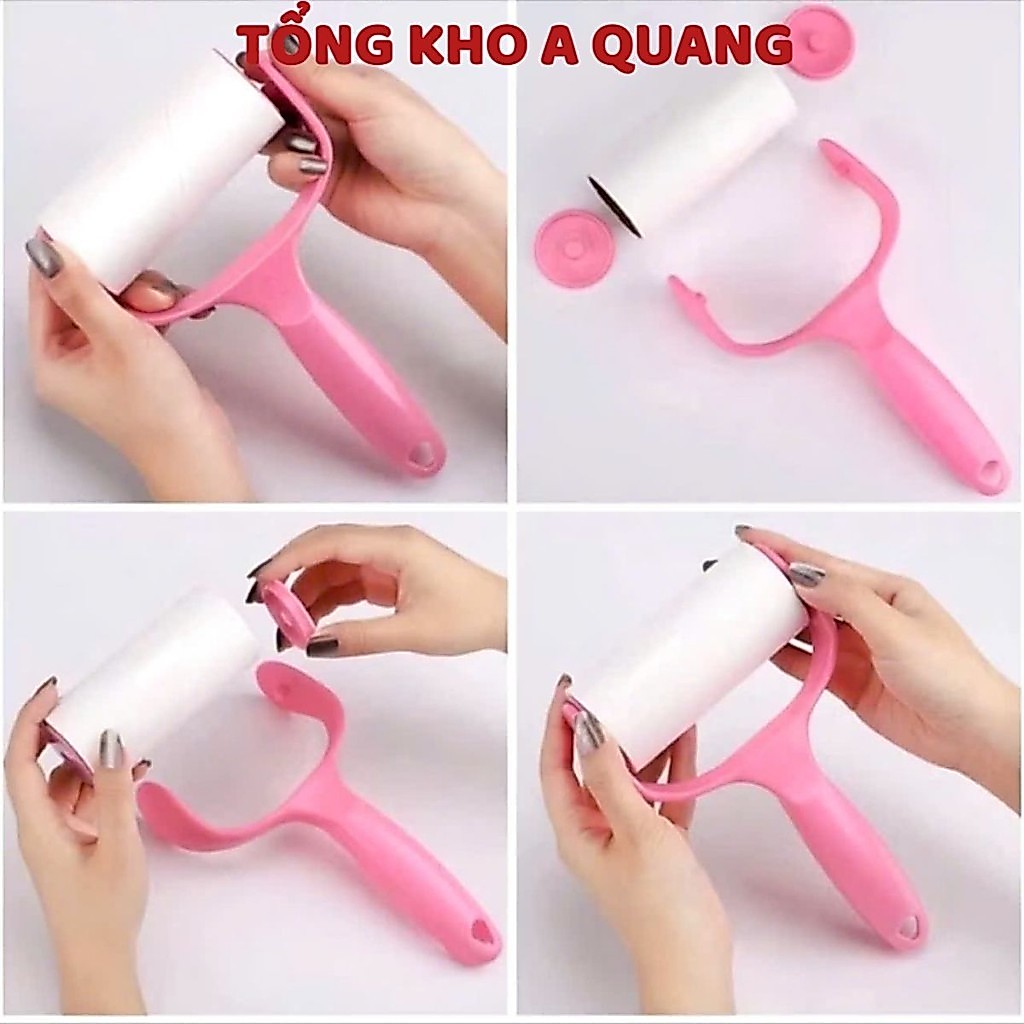 Cây Lăn Bụi Quần Áo Kèm 2 Lõi Thay Thế, Lõi Cây Lăn Quần Áo Làm Sạch Xơ Vải, Lông Thú Trên Sofa Và Ghế Xe Hơi