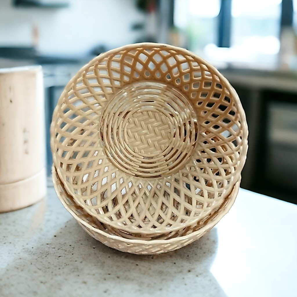 Rổ giả mây - Rổ nhựa tròn