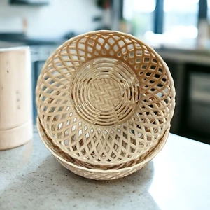 Rổ giả mây - Rổ nhựa tròn