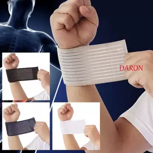 DARON Dây Đeo Tay Căng Sọc Thể Thao Hỗ Trợ Tập Gym Co Giãn Băng Quấn Thể Thao Nẹp Băng An Toàn
