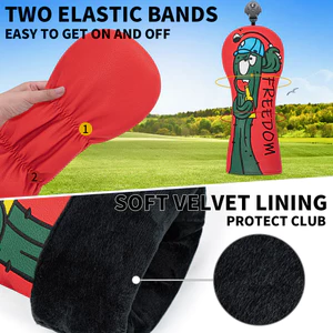 Vỏ gậy Golf Cactus Swing Head Cover No. 1 Fairway Gỗ Nhỏ Chân Gà Bảo Vệ Nắp Nắp Gỗ