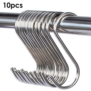 10 Móc Chữ S Thép Không Gỉ Đa Năng Treo Nhà Bếp, Phòng Tắm, Lan Can SUNND