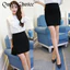 Phụ Nữ Làm Việc Bút Chì Váy Văn Phòng Nữ OL Co Giãn Bodycon Rắn Đen Váy Mini