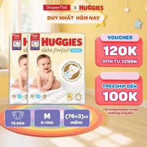 Combo 2 Tã dán sơ sinh Huggies Skin Perfect NB40/NB70/S54/S80