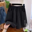 Quần short cotton cạp cao mùa hè phong cách mới quần ống rộng thông thường năm phần tư quần