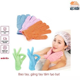 Combo 3 [ 1 chiếc ] Bao tay, găng tay tắm tạo bọt, tẩy tế bào chết