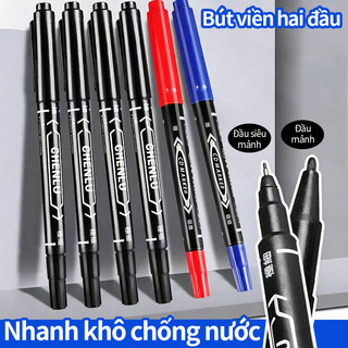 Combo 10 bút lông dầu không xóa được - Bút lông dầu đánh dấu  - bút dạ dầu 2 đầu