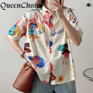 Áo Sơ Mi Tay Ngắn In Hình Thời Trang Nữ Thường Ngày Đi Biển Áo Sơ Mi Áo Sơ Mi Áo Sơ Mi